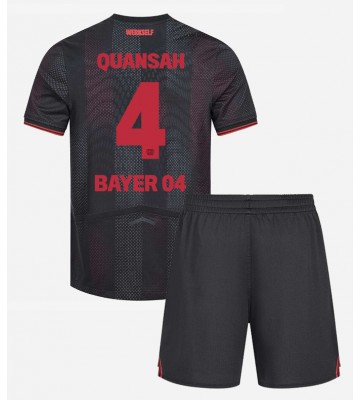 Bayer Leverkusen Jarell Quansah #4 Hjemmebanetrøje Børn 2025-26 Kortærmet (+ Korte bukser)